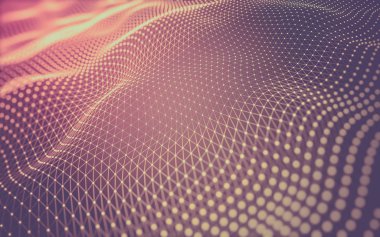 Çokgen alanı düşük Poli koyu arka plan, 3d render