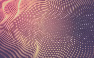 Çokgen alanı düşük Poli koyu arka plan, 3d render