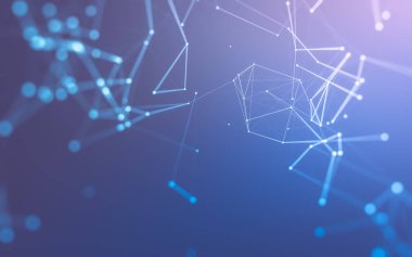 Çokgen alanı düşük Poli koyu arka plan, 3d render