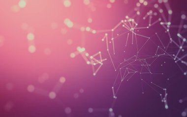 Çokgen alanı düşük Poli koyu arka plan, 3d render