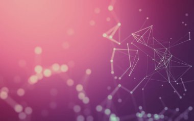 Çokgen alanı düşük Poli koyu arka plan, 3d render