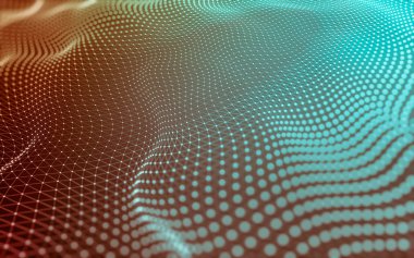 Çokgen alanı düşük Poli koyu arka plan, 3d render