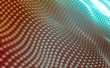 Çokgen alanı düşük Poli koyu arka plan, 3d render