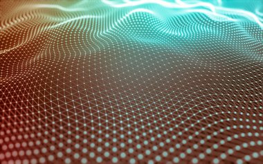 Çokgen alanı düşük Poli koyu arka plan, 3d render