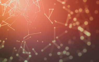 Çokgen alanı düşük Poli koyu arka plan, 3d render