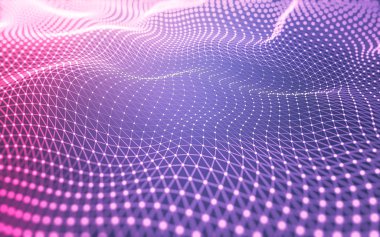 Çokgen alanı düşük Poli koyu arka plan, 3d render