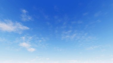 Bulutlu gökyüzü mavi arka plan, 3d çizim