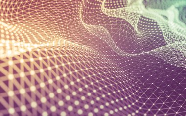 Çokgen alanı düşük Poli koyu arka plan, 3d render