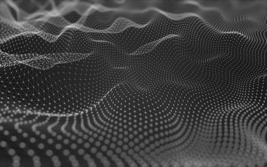 Çokgen alanı düşük Poli koyu arka plan, 3d render