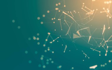 Soyut arka plan. Çokgen şekilli moleküller teknolojisi,