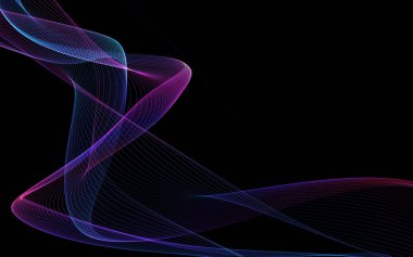 Bir parlayan ile koyu arka plan soyut dalgalar