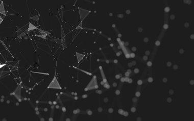 Soyut arka plan. Çokgen şekilli moleküller teknolojisi,