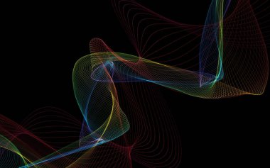 Bir parlayan ile koyu arka plan soyut dalgalar