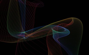 Bir parlayan ile koyu arka plan soyut dalgalar