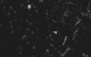 Soyut arka plan. Çokgen şekilli moleküller teknolojisi,