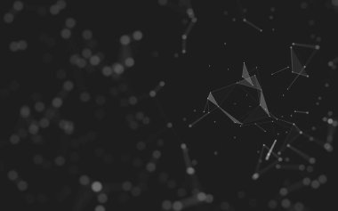 Soyut arka plan. Çokgen şekilli moleküller teknolojisi,