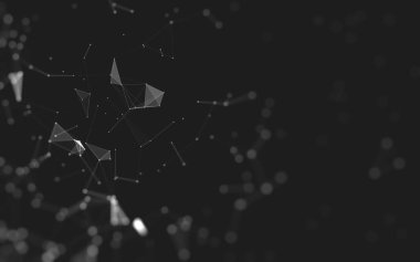 Soyut arka plan. Çokgen şekilli moleküller teknolojisi,