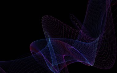 Bir parlayan ile koyu arka plan soyut dalgalar