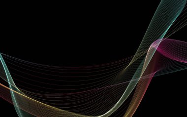 Bir parlayan ile koyu arka plan soyut dalgalar