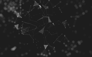 Soyut arka plan. Çokgen şekilli moleküller teknolojisi,