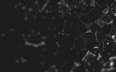 Soyut arka plan. Çokgen şekilli moleküller teknolojisi,