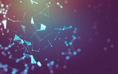 Soyut arka plan. Çokgen şekilli moleküller teknolojisi,