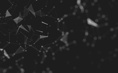 Soyut arka plan. Çokgen şekilli moleküller teknolojisi,