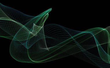 Bir parlayan ile koyu arka plan soyut dalgalar