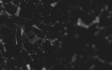 Soyut arka plan. Çokgen şekilli moleküller teknolojisi,