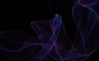 Bir parlayan ile koyu arka plan soyut dalgalar