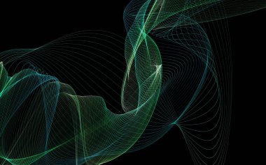 Bir parlayan ile koyu arka plan soyut dalgalar