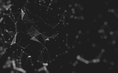 Soyut arka plan. Çokgen şekilli moleküller teknolojisi,
