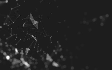 Soyut arka plan. Çokgen şekilli moleküller teknolojisi,