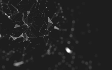 Soyut arka plan. Çokgen şekilli moleküller teknolojisi,