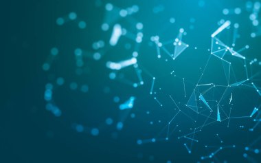 Soyut arka plan. Çokgen şekilli moleküller teknolojisi,