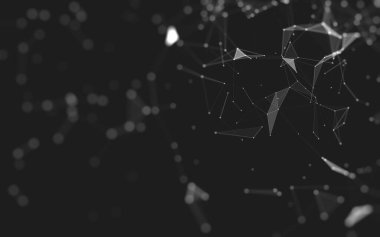 Soyut arka plan. Çokgen şekilli moleküller teknolojisi,