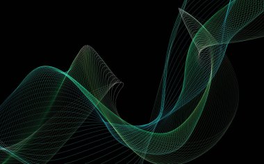 Bir parlayan ile koyu arka plan soyut dalgalar