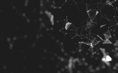 Soyut arka plan. Çokgen şekilli moleküller teknolojisi,