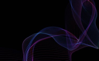 Bir parlayan ile koyu arka plan soyut dalgalar