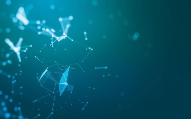 Soyut arka plan. Çokgen şekilli moleküller teknolojisi,