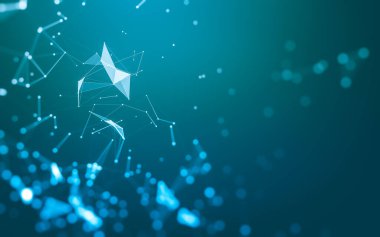 Soyut arka plan. Çokgen şekilli moleküller teknolojisi,