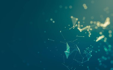 Soyut arka plan. Çokgen şekilli moleküller teknolojisi,