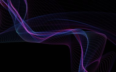 Bir parlayan ile koyu arka plan soyut dalgalar