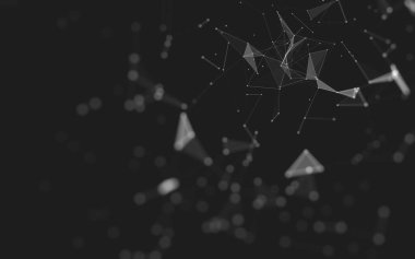 Soyut arka plan. Çokgen şekilli moleküller teknolojisi,
