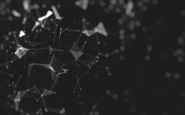 Soyut arka plan. Çokgen şekilli moleküller teknolojisi,