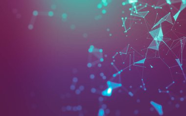 Soyut arka plan. Çokgen şekilli moleküller teknolojisi,