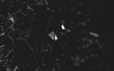 Soyut arka plan. Çokgen şekilli moleküller teknolojisi,