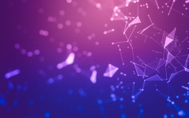 Soyut arka plan. Çokgen şekilli moleküller teknolojisi,