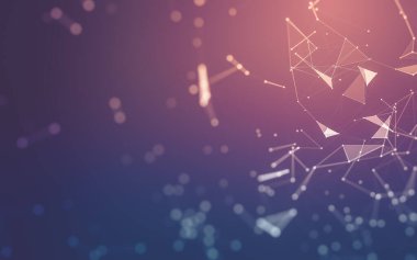 Soyut arka plan. Çokgen şekilli moleküller teknolojisi,