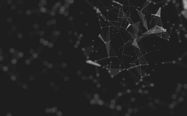 Soyut arka plan. Çokgen şekilli moleküller teknolojisi,